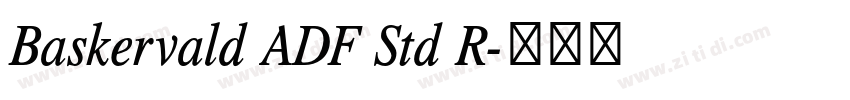 Baskervald ADF Std R字体转换 Baskervald ADF Std R字体转换